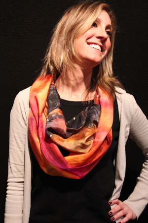 Wearing a Jonas Gerard Silk Scarf