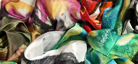 Hand Painted Silk Scarves by Jonas Gerard